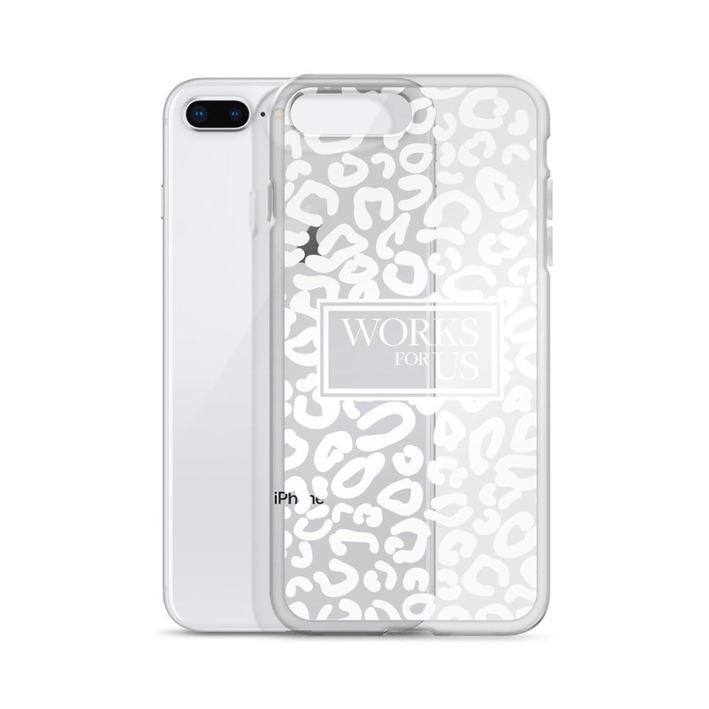 White Leopard iPhone Case