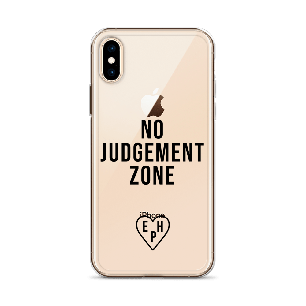 No Judgement Zone Clear iPhone Case