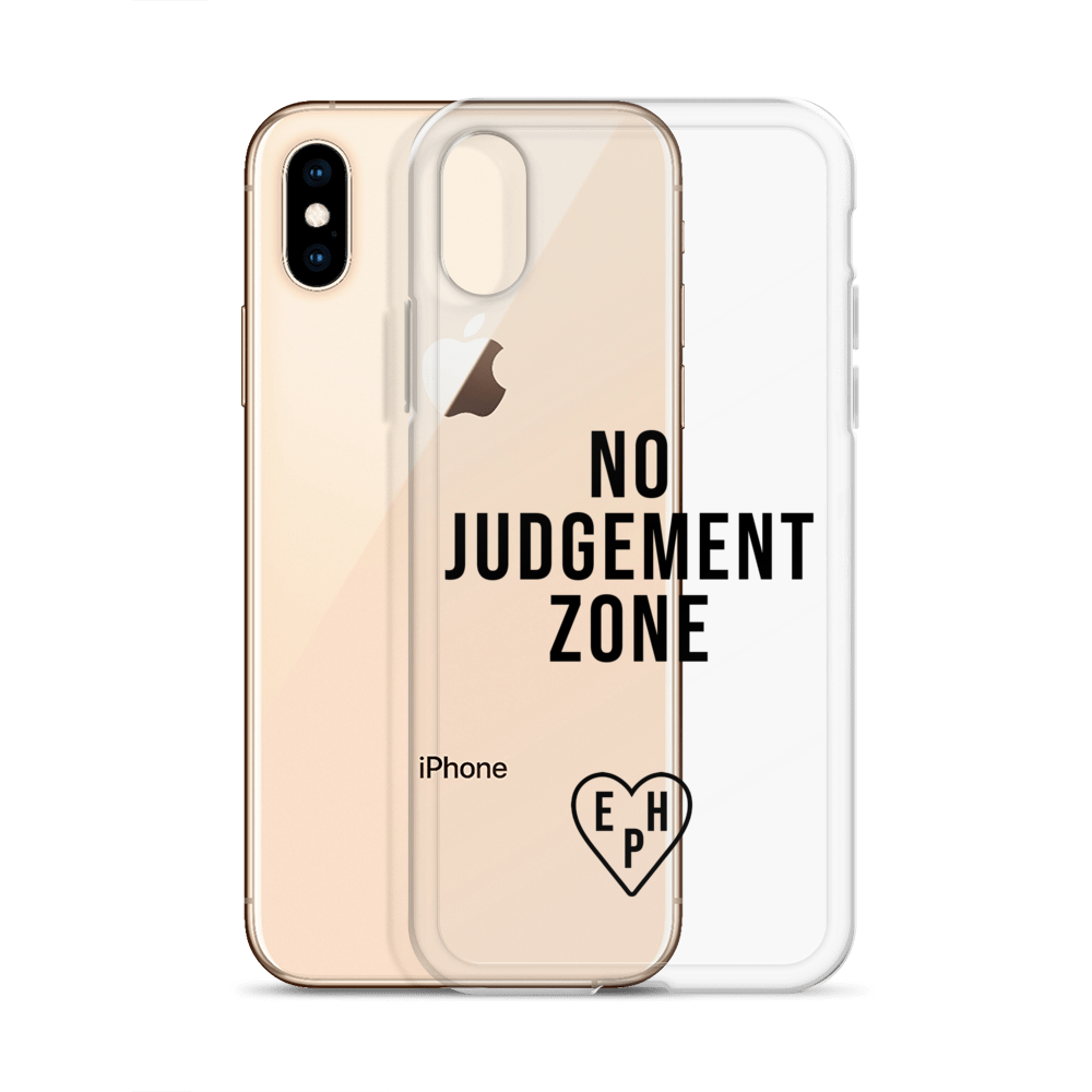 No Judgement Zone Clear iPhone Case