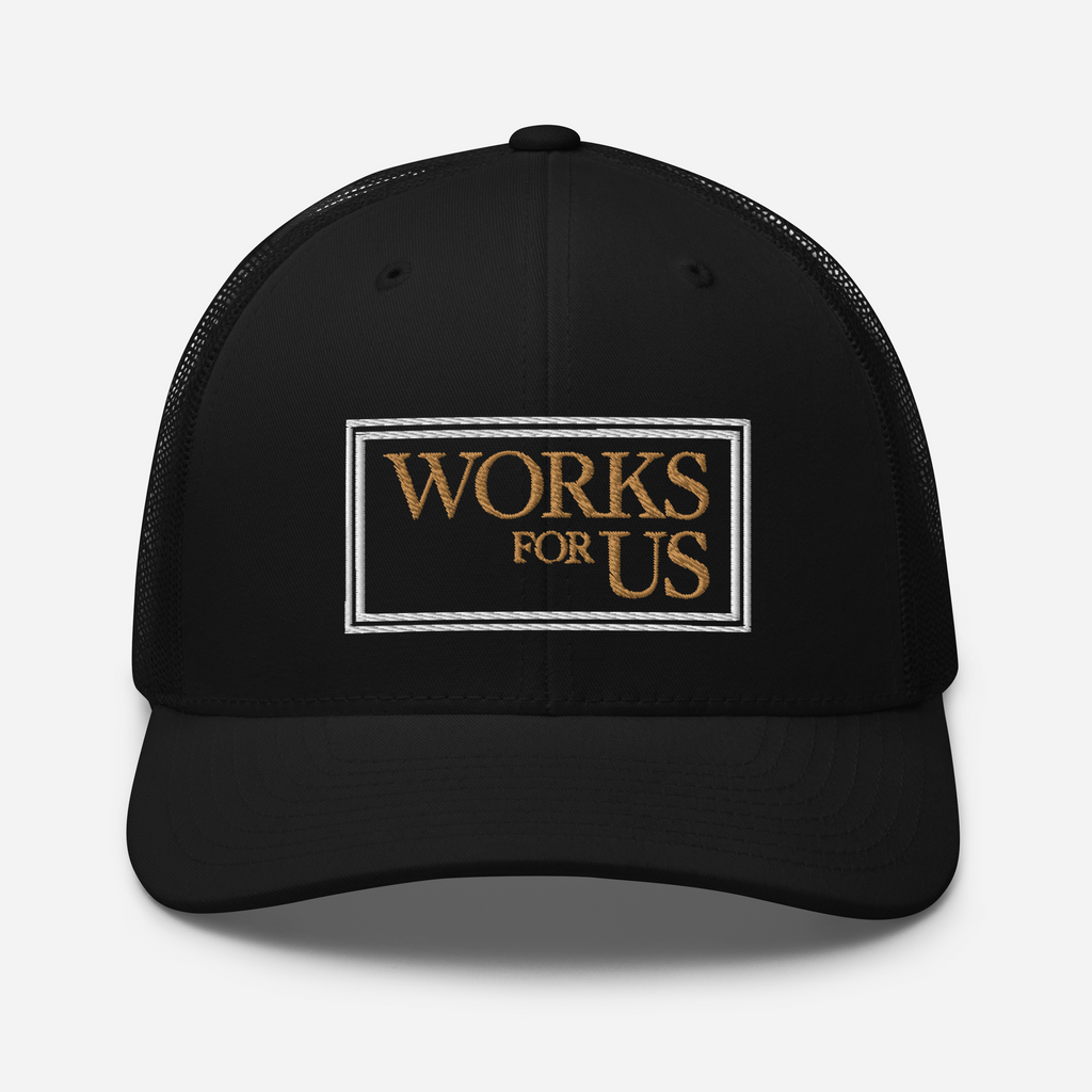 Gold & White Retro Trucker Hat