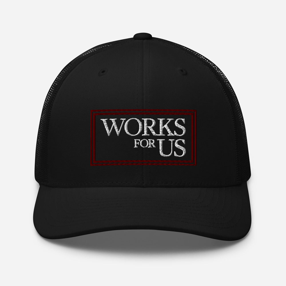 Burgundy & White Retro Trucker Hat