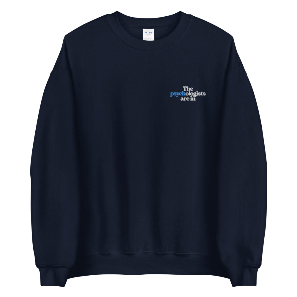 Navy Logo Embroidered Sweatshirt