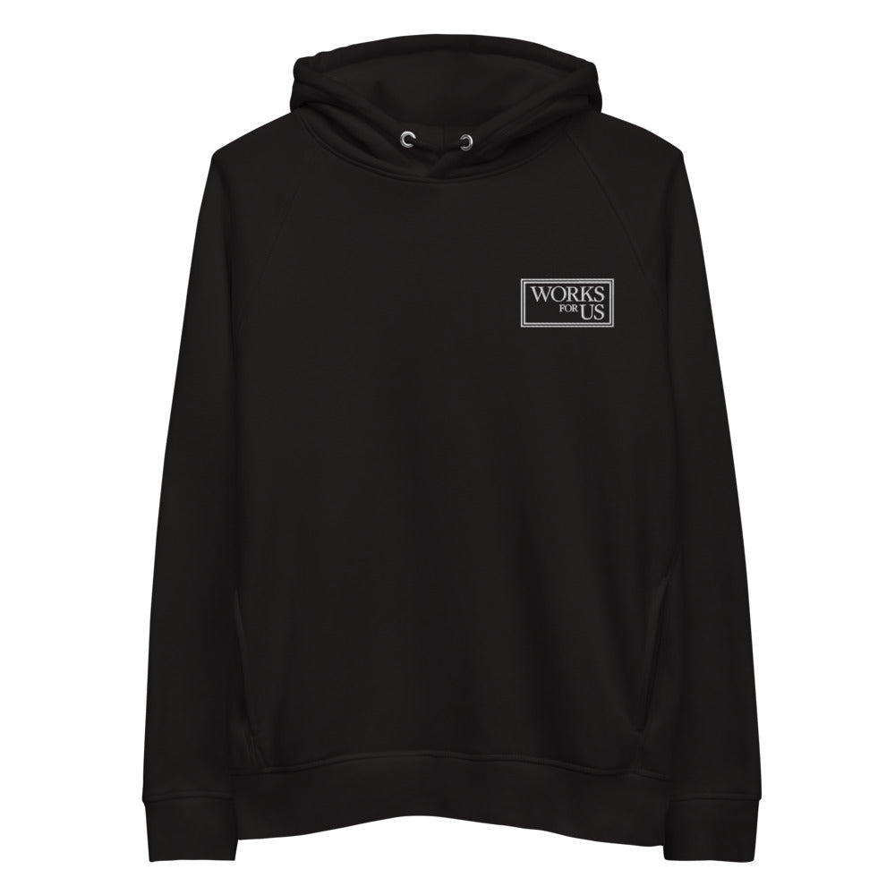 Black w/White Unisex Hoodie