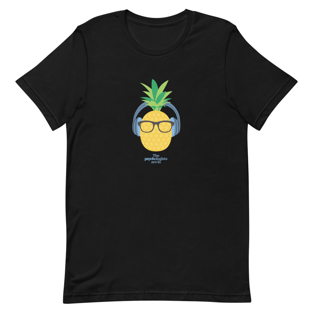 THE PODCAST PINEAPPLE BLACK T-SHIRT