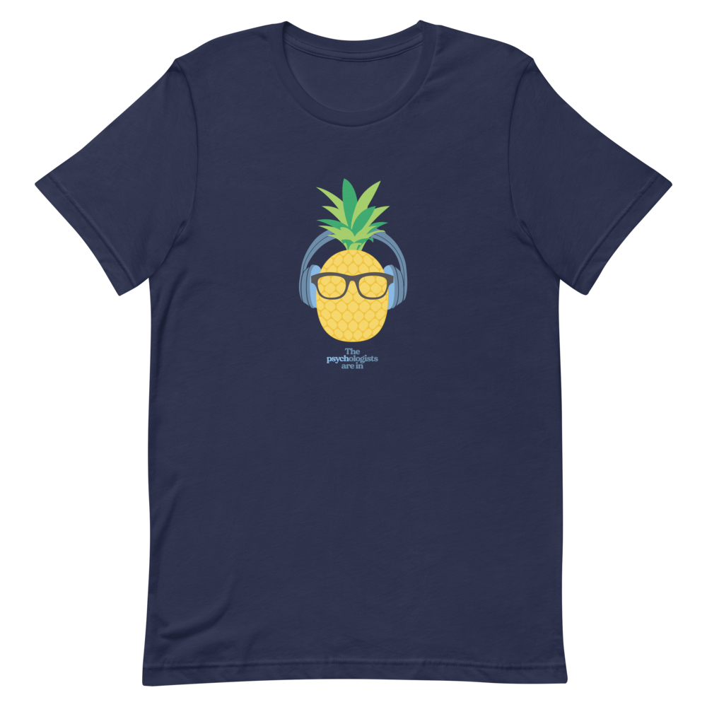 THE PODCAST PINEAPPLE NAVY T-SHIRT