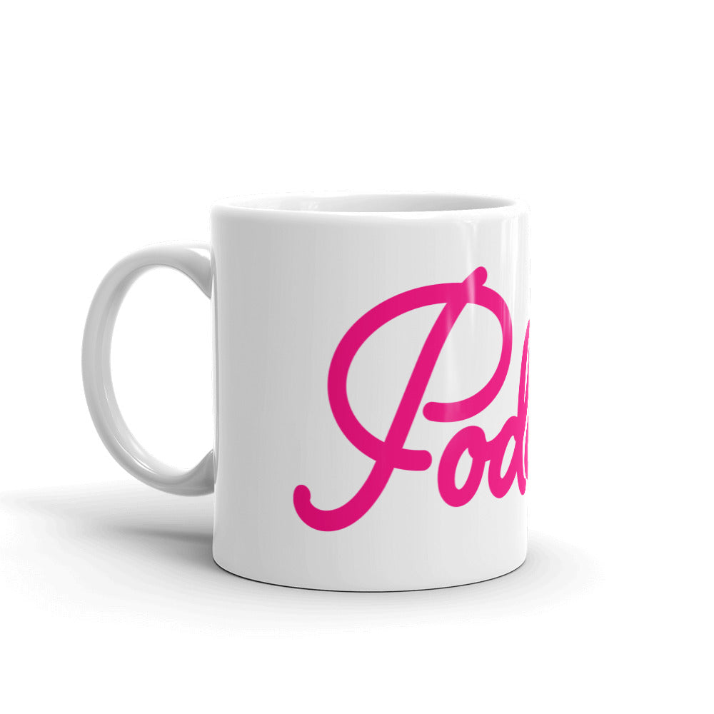 White glossy mug