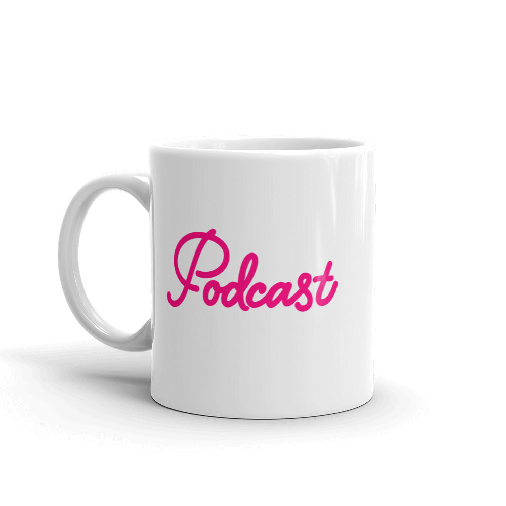 White glossy mug