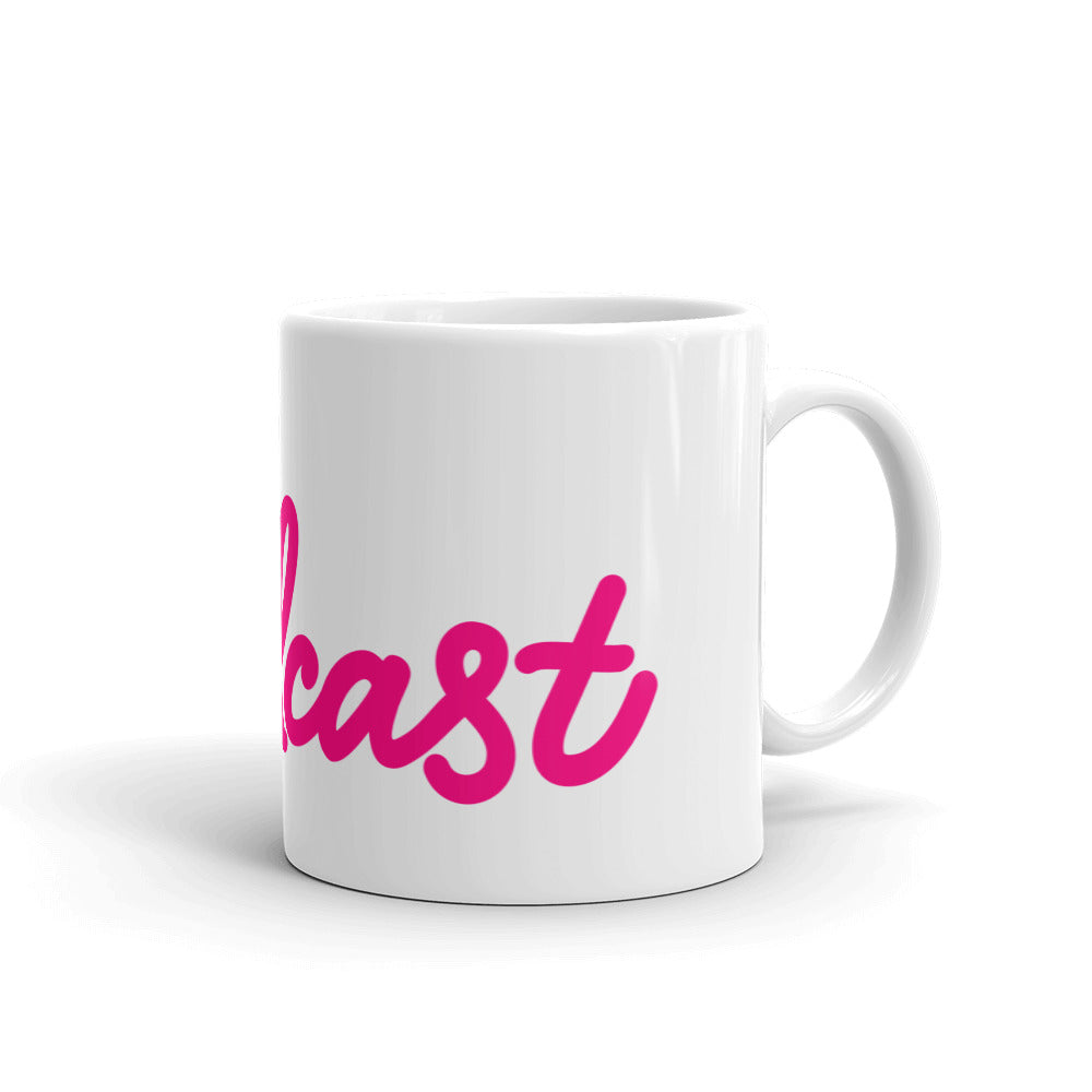 White glossy mug