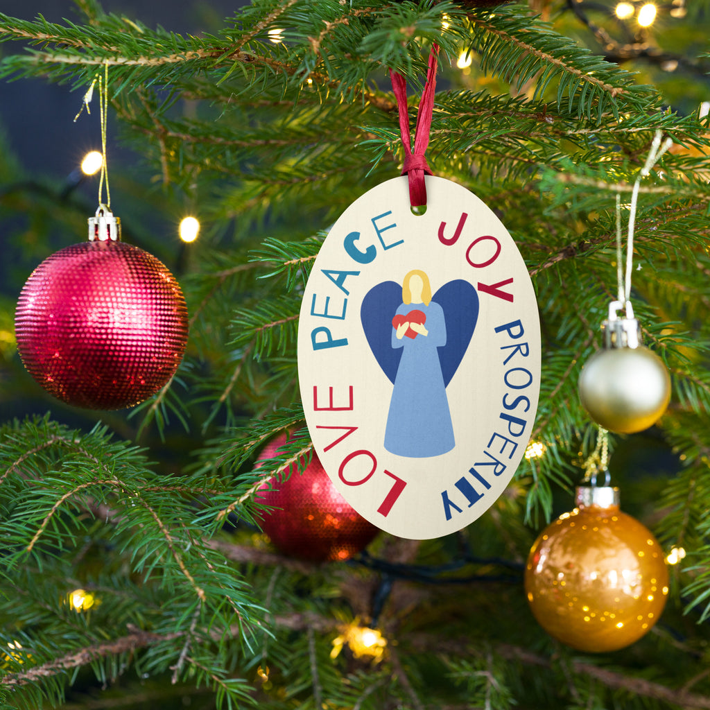 Addi's Peace, Love and Joy Wooden Ornament